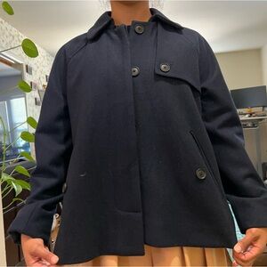 Abercrombie & Fitch Pea Coat Navy Small